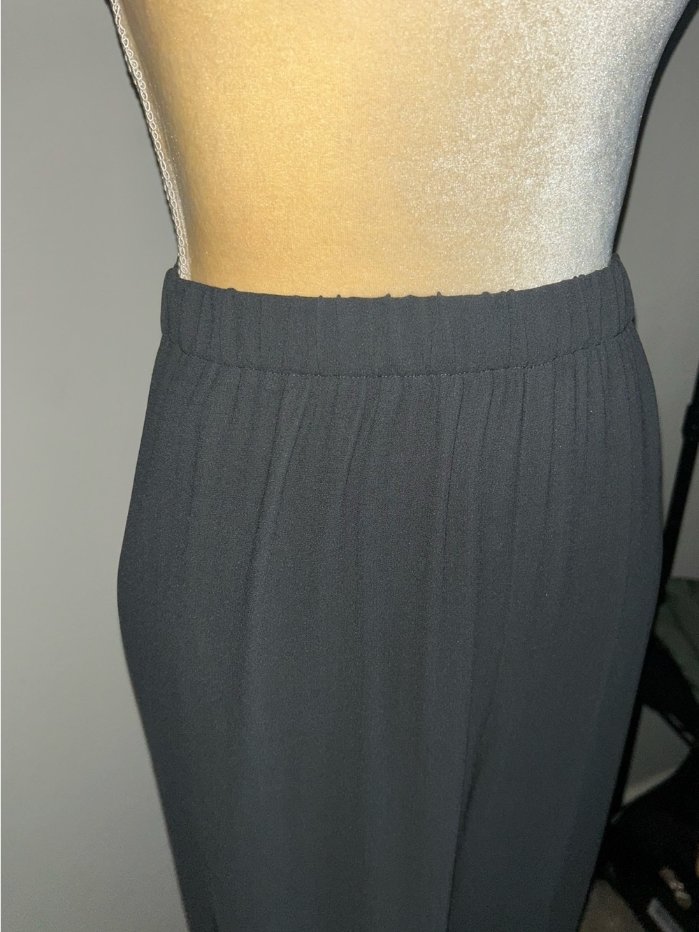 NEW Eileen Fisher Women's Charcoal 100% Silk Elastic-Waist Pull-On Pants Sz 2X - Picture 2 of 6